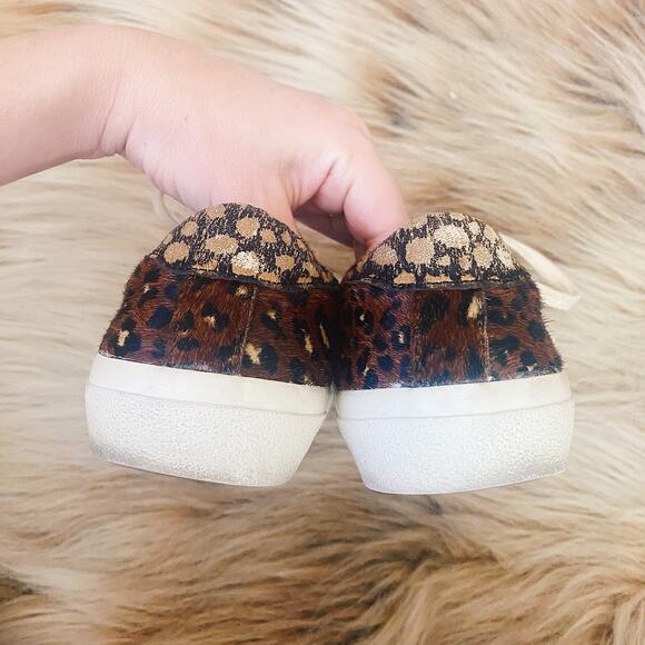 Madewell Sidewalk Low-Top Sneakers in Painted Leopard Colorblock Calf Hair - Picture 5 of 8